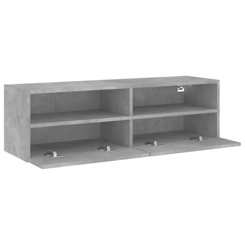 Mobile TV a Parete Grigio Cemento 100x30x30cm Legno Multistrato 836888