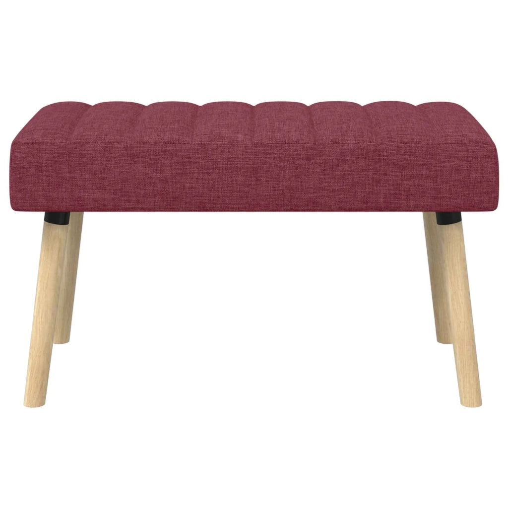 Panchina trapuntata a canale Rosso Vino 80 x 40 x 46 cm Tessuto 42038476