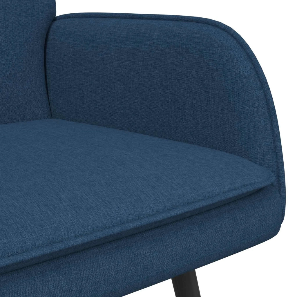 Divano a 2 Posti Blu 115 x 61 x 87 cm Tessuto