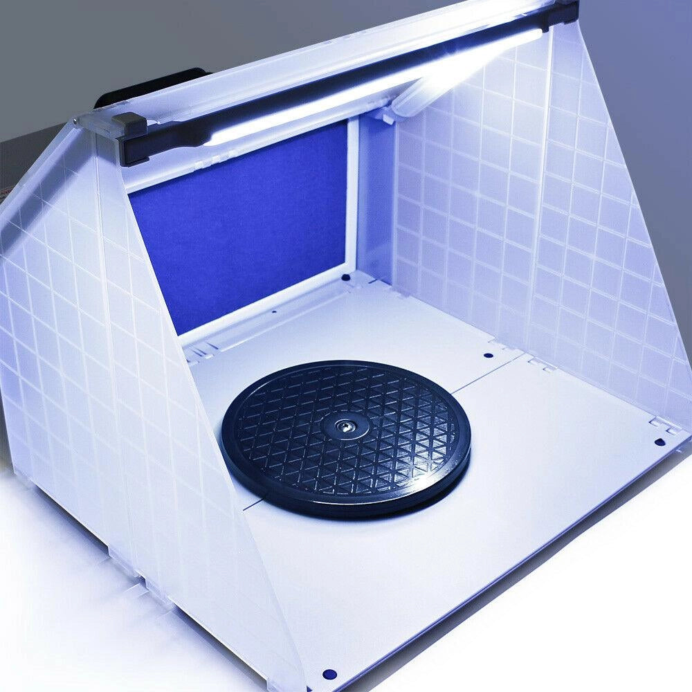 Cabina di aspirazione illuminata per aerografi da 12 volt 4 m³/min 16_0002212