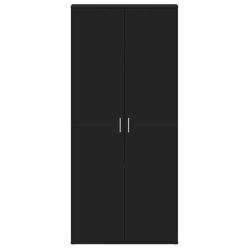 Mobile per scarpe-Scarpiera Nero 80 x 39 x 178 cm Legno multistrato