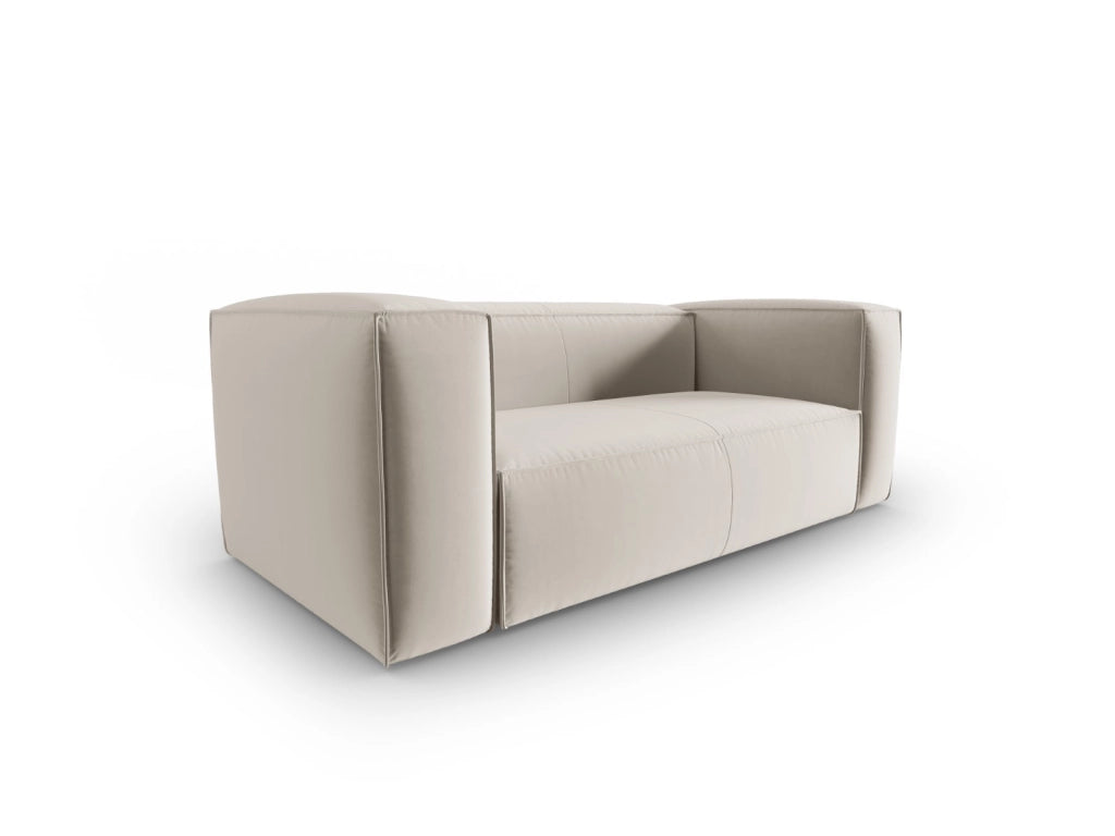 Cosmopolitan Design - Divano "Mackay" 2 posti in velluto ecru 