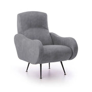 Poltroncina Lasnigo, Poltrona Braccioli Made in Italy, 70x100x98h cm Grigio