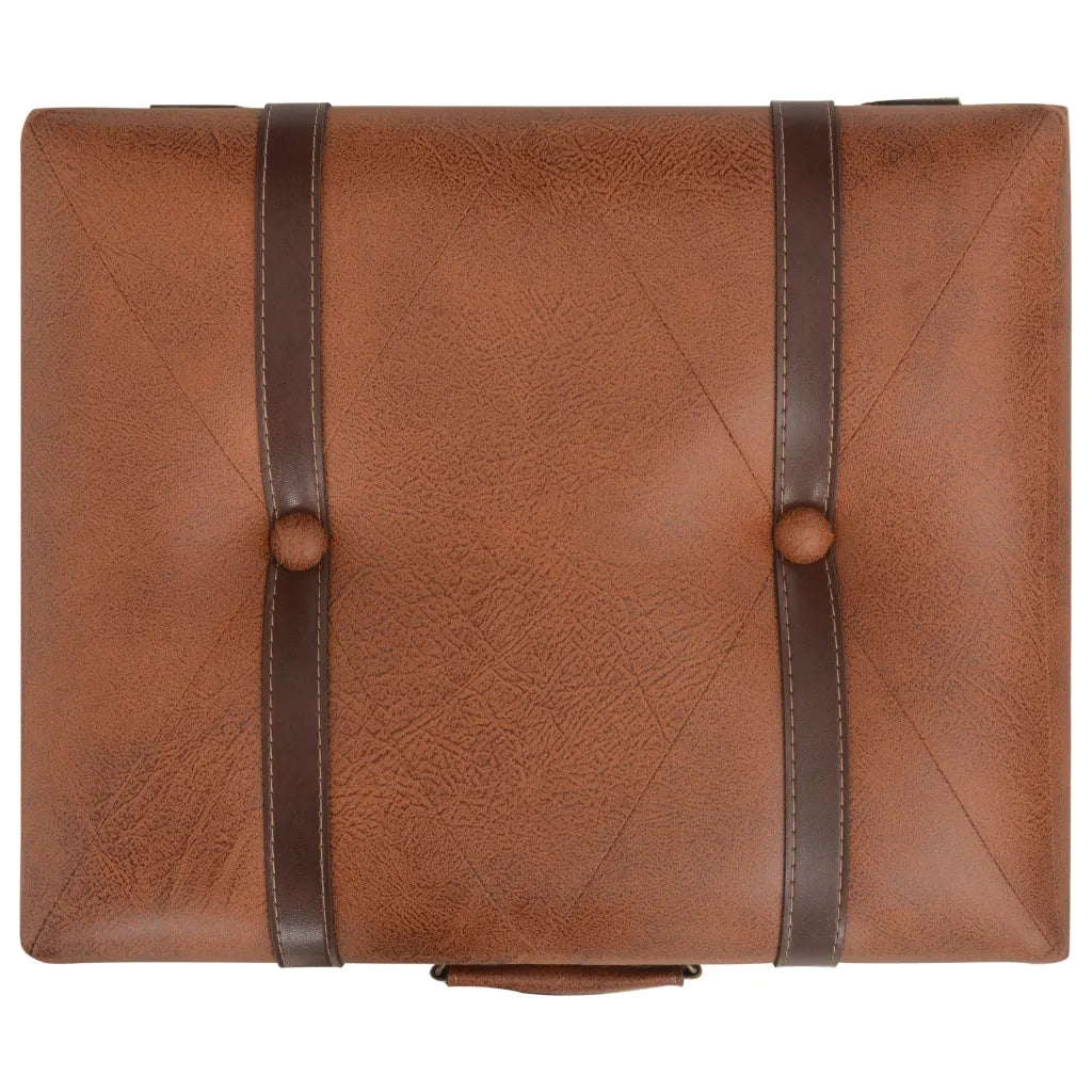 Sgabello con Contenitore 40 cm in Similpelle Tanno cod mxl 50350