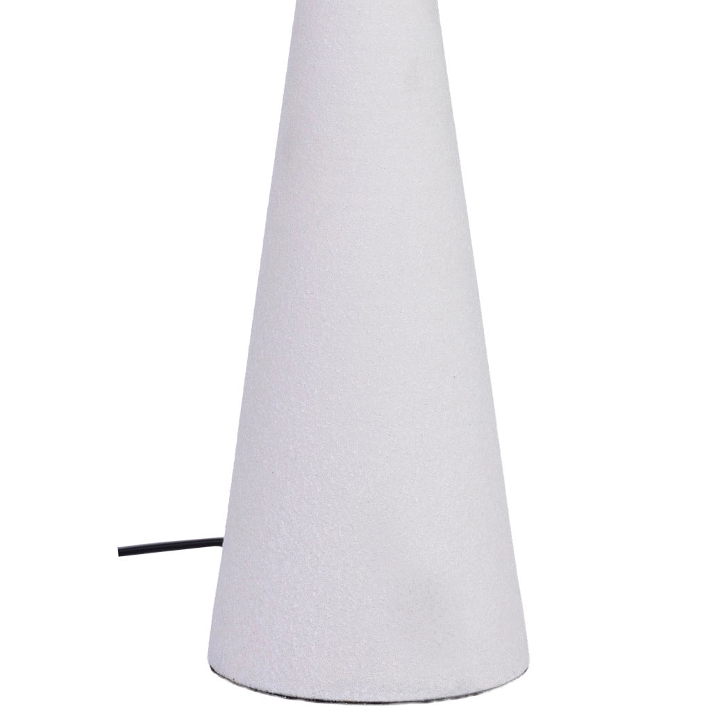 Lampada tavolo metallo bianco 25.5x25.5x47/60h cm