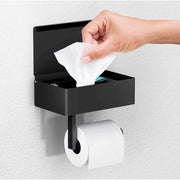 Supporto per carta igienica con pannelli - Dispensatore di toallini lavabili e contenitore - Supporto per parete in acciaio inossidabile organizzatore bagno