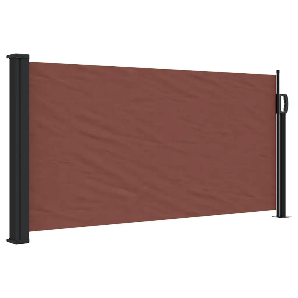 Tenda da Sole Laterale Retrattile-Tenda parasole per balcone per giardino Marrone 100x500 cm