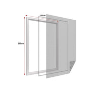 Zanzariera Finestra Nera Adesiva Con Nastro In Velcro Misura 150X200cm