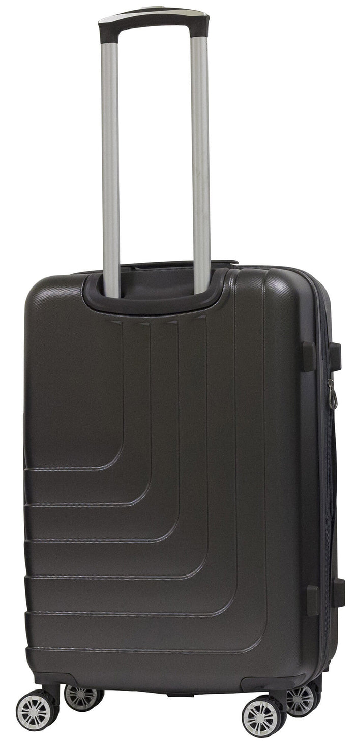 Trolley Valigia Media Rigida in ABS 4 Ruote TSA Ravizzoni Titanio Grigio