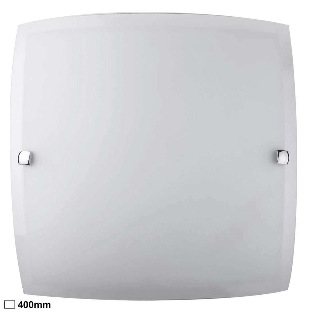 Plafoniera quadrata vetro opale 40cm 2xE27 Nedda Rabalux