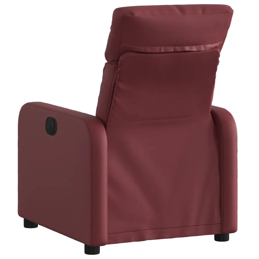 Poltrona | Sedia Relax Reclinabile Rosso Vino in Similpelle