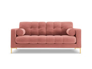 Cosmopolitan Design - Divano "Bali" 2 posti in velluto rosa 
