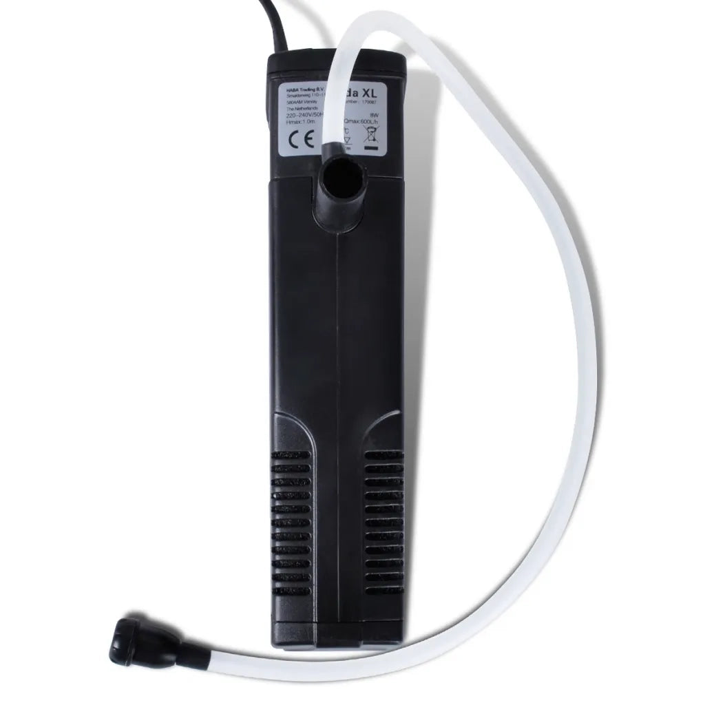 Filtro Pompa per Acquario a Carbone Attivo 600L/h cod mxl 73182