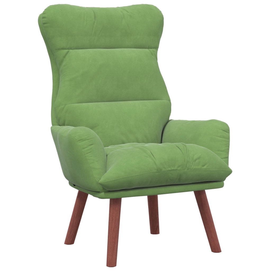 Poltrona Rilassante Verde Chiaro in Velluto