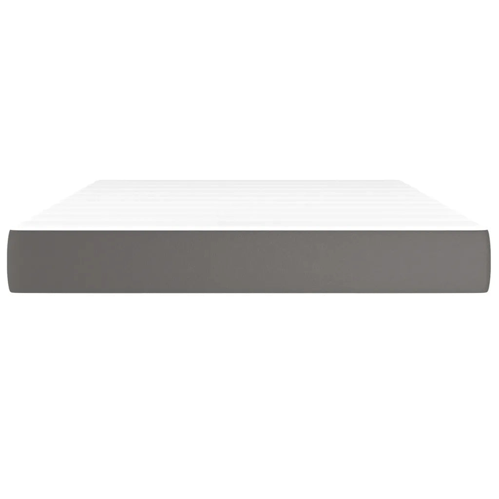 Materasso a Molle-Materasso per letto Grigio 140x190x20 cm in Similpelle