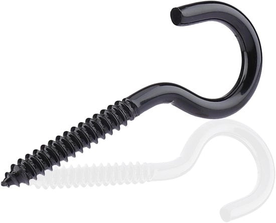 Hanger a viti M6 x 80 mm - Nero - 10 pezzi - Acciaio inossidabile - Viti a croce pesanti - Adatto per lettini a sospensione/lettini a sospensione