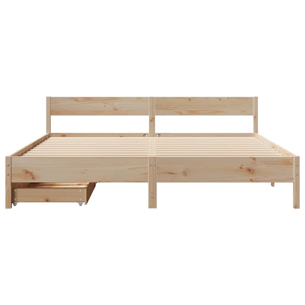 Letto senza Materasso 200x200 cm in Legno Massello di Pino 3301737