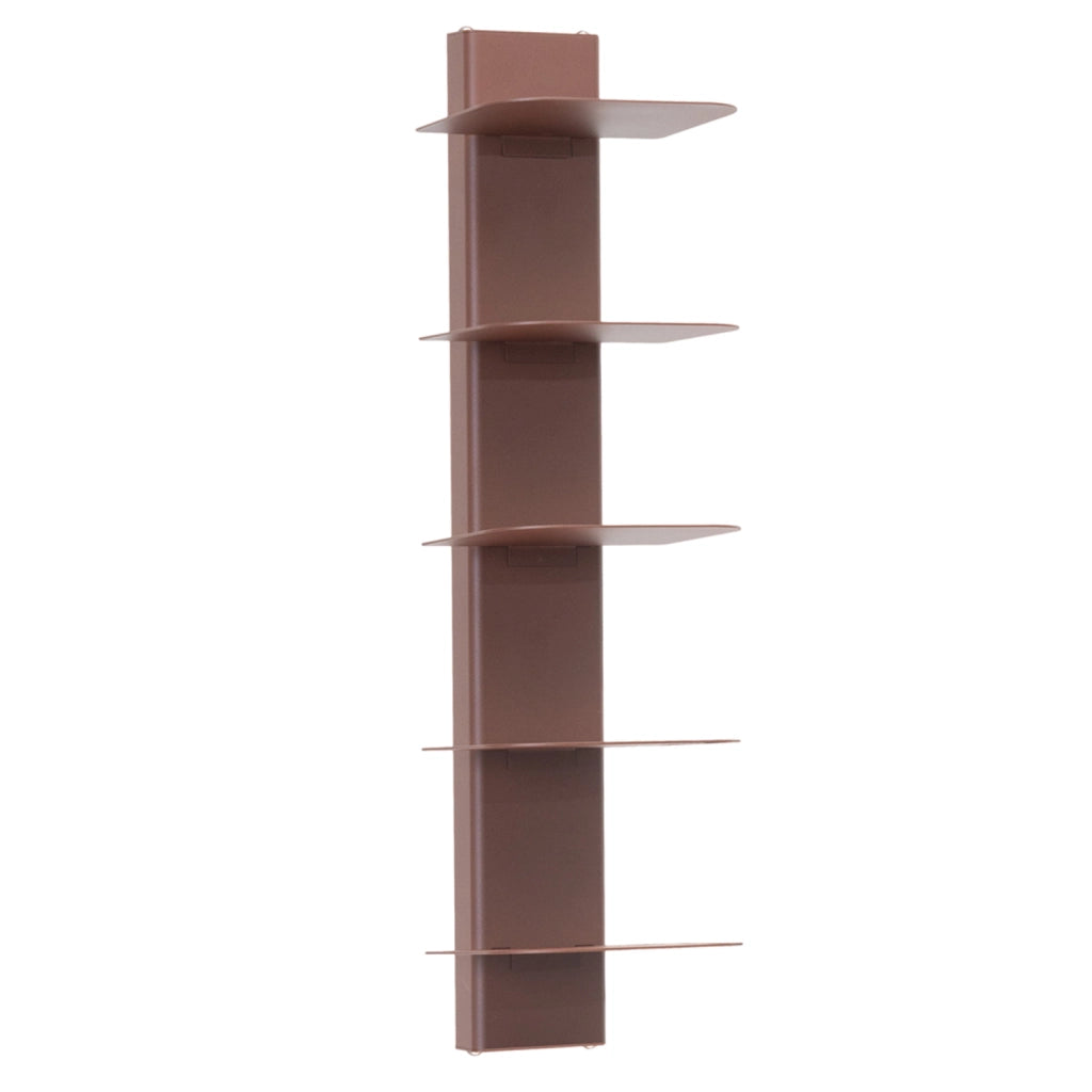 ALUBOX DEMETRA Libreria Da Parete In Alluminio E Lamiera Zincata 83,5X23X21 Cm Libreria Sospesa 6,6 Kg Con 5 Mensole Libri 17x23 Cm Libreria Salvaspazio Con Inserti A L E Attrezzatura COLORE: RUGGINE