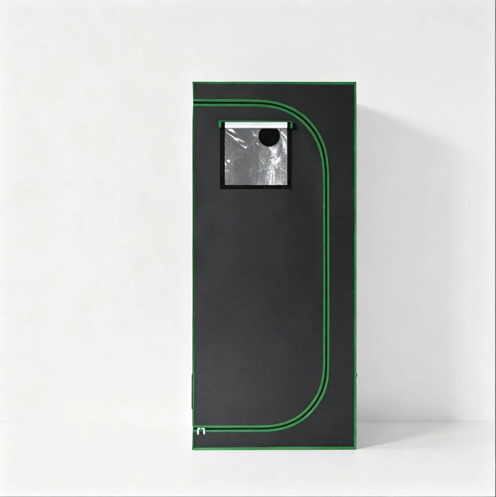 Serra da interno ULEVR 80x80x180 cm con telo Oxford 600D e struttura in acciaio, nero e verde