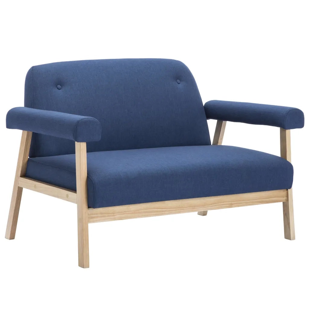 Divano a 2 Posti in Tessuto Blu cod mxl 16459