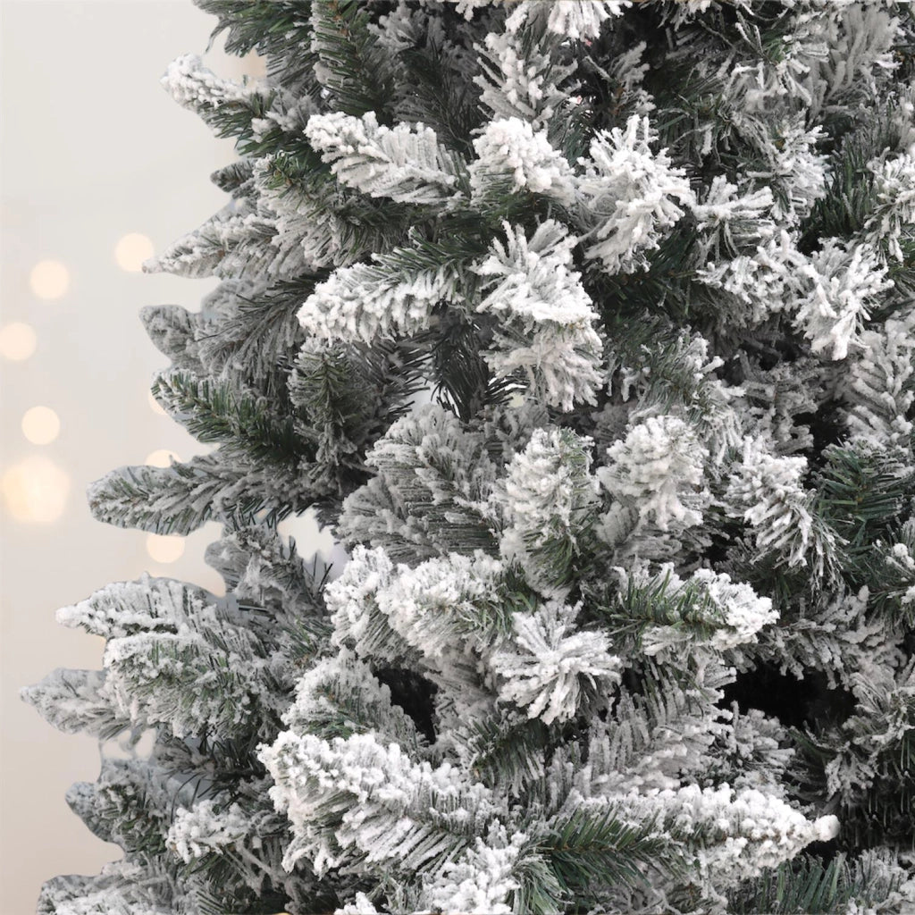 MAURY'S ALBERO DI NATALE EXTRA SLIM INNEVATO ALTEZZA 180 CM CON 479 RAMI