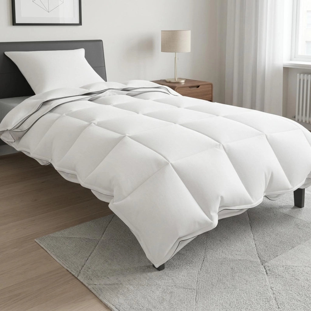 Set di Piumoni Bianco 137 x 200 cm Cotone, Bambù, Poliestere 3438114