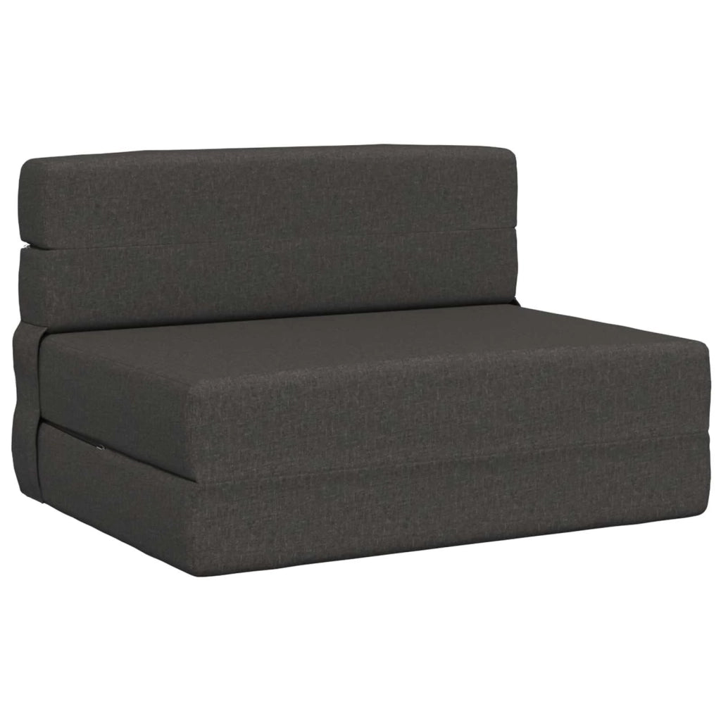 Divano Letto Pieghevole Grigio Scuro 70 x 80 x 60 cm Tessuto 900086