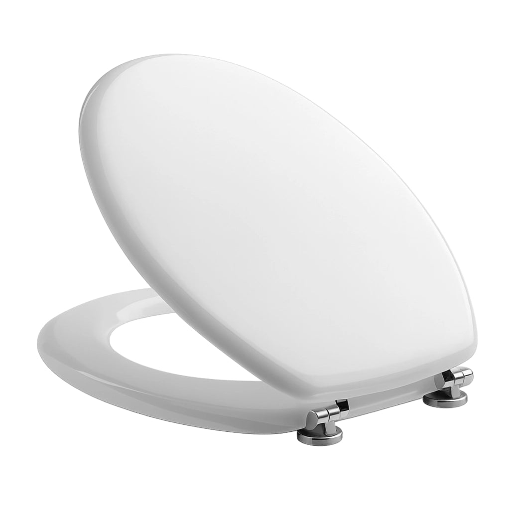 Em originale sedile copri wc igienico bianco universale tavoletta copriwater mdf rivestito cerniere regolabili