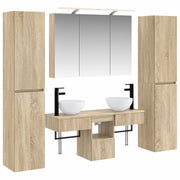 Set di mobili per il bagno 6 pcs Rovere Sonoma 3407177