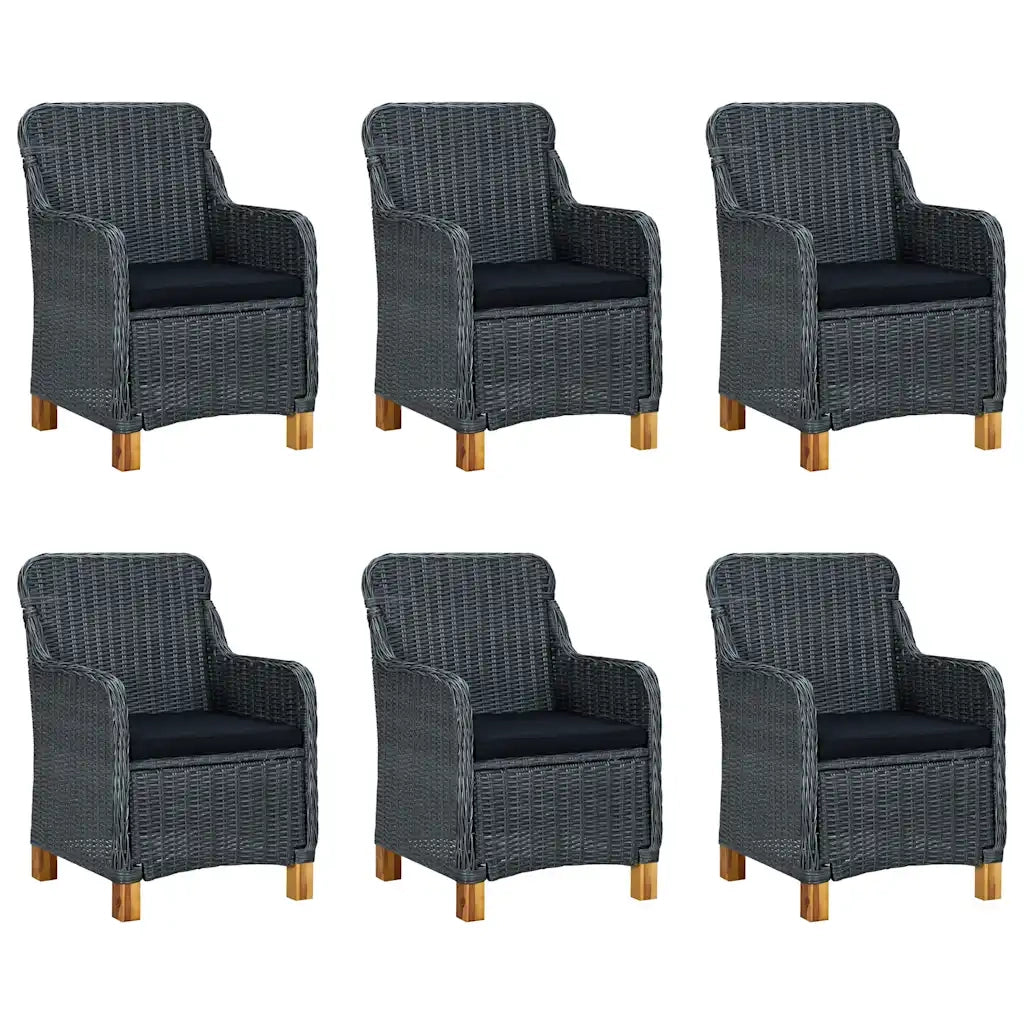 Set da Pranzo da Giardino 7 pz Grigio Scuro cod mxl 44324