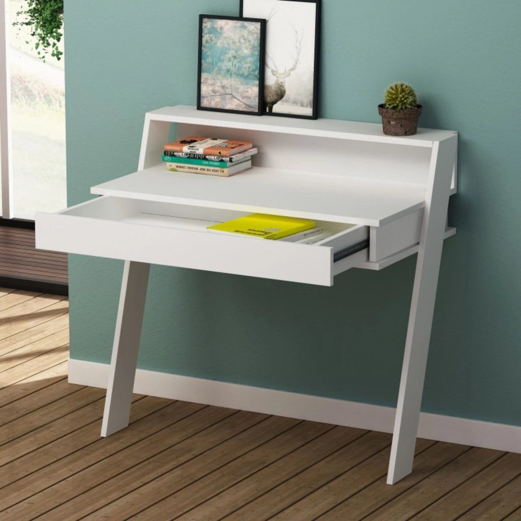 Imperatori, Scrivania un Cassetto, 94x50x91h cm Bianco