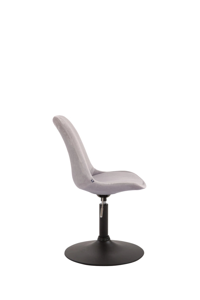 Sedia da pranzo Maverick in velluto grigio,nero