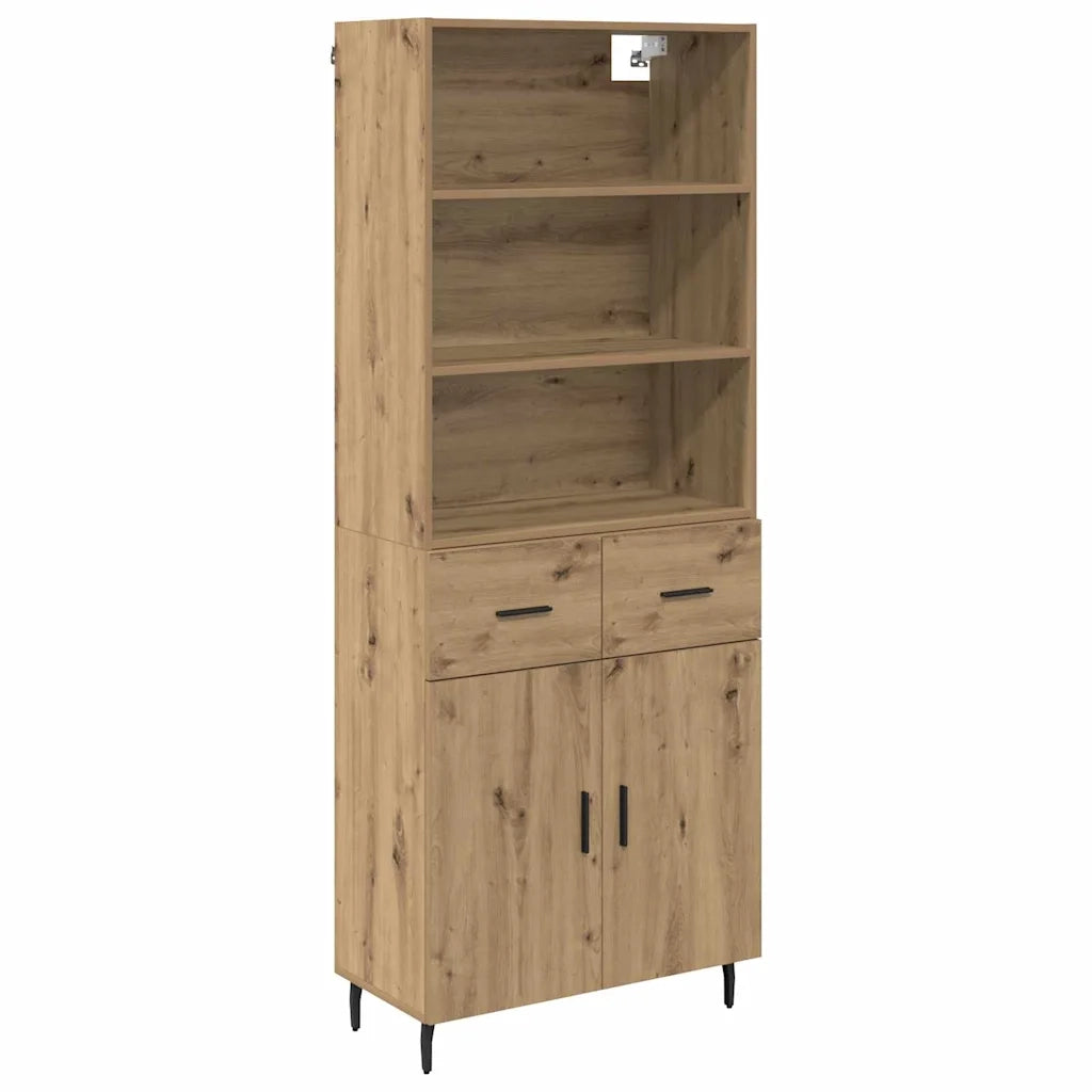 Credenza | Madia | Buffet da pranzo | Armadio da pranzo con cassetto Rovere artigianale 69,5 x 34 x 180 cm