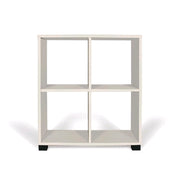 Libreria in legno Bianco nordico 60x24x68H cm Scaffale Mobiletto 4 Ripiani