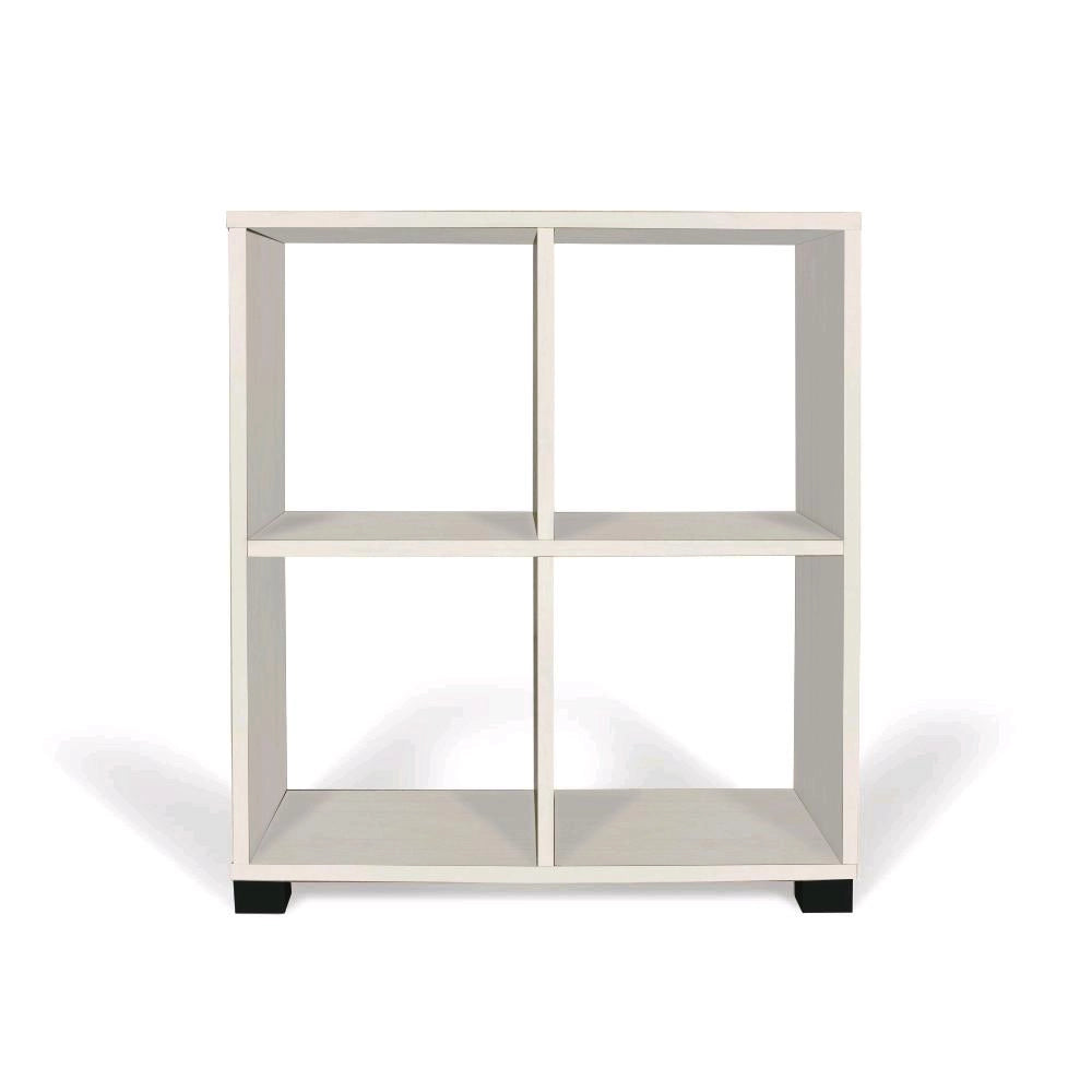 Libreria in legno Bianco nordico 60x24x68H cm Scaffale Mobiletto 4 Ripiani