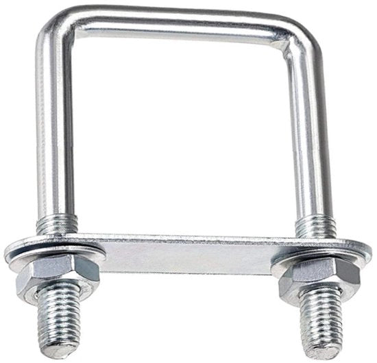 U-Bouti in Acciaio Inossidabile 100x150mm - M10 - U-Bouti Quadrati - Alta Resistenza di Attrito - Duraturo - Multifunzionali - Viti di Attacco