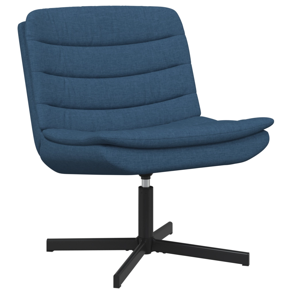 Sedia Girevole Blu Tessuto e Metallo Standard Girevole