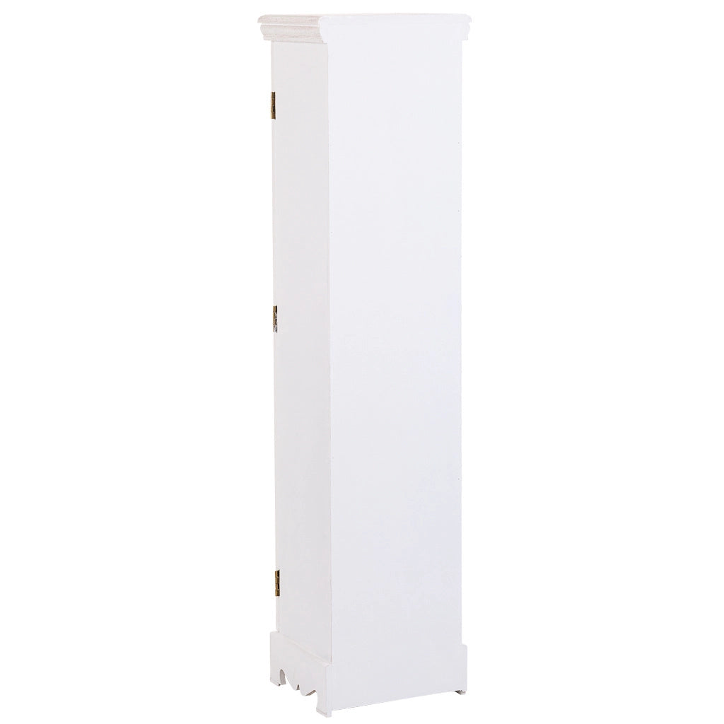 Vetrina in legno e vetro ad 1 anta bianca 24x20x98,5