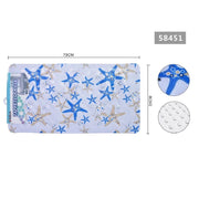 Trade Shop - Tappeto Antiscivolo Rettangolare Bagno Vasca Doccia Stelle Marine 35x70cm 58451 -