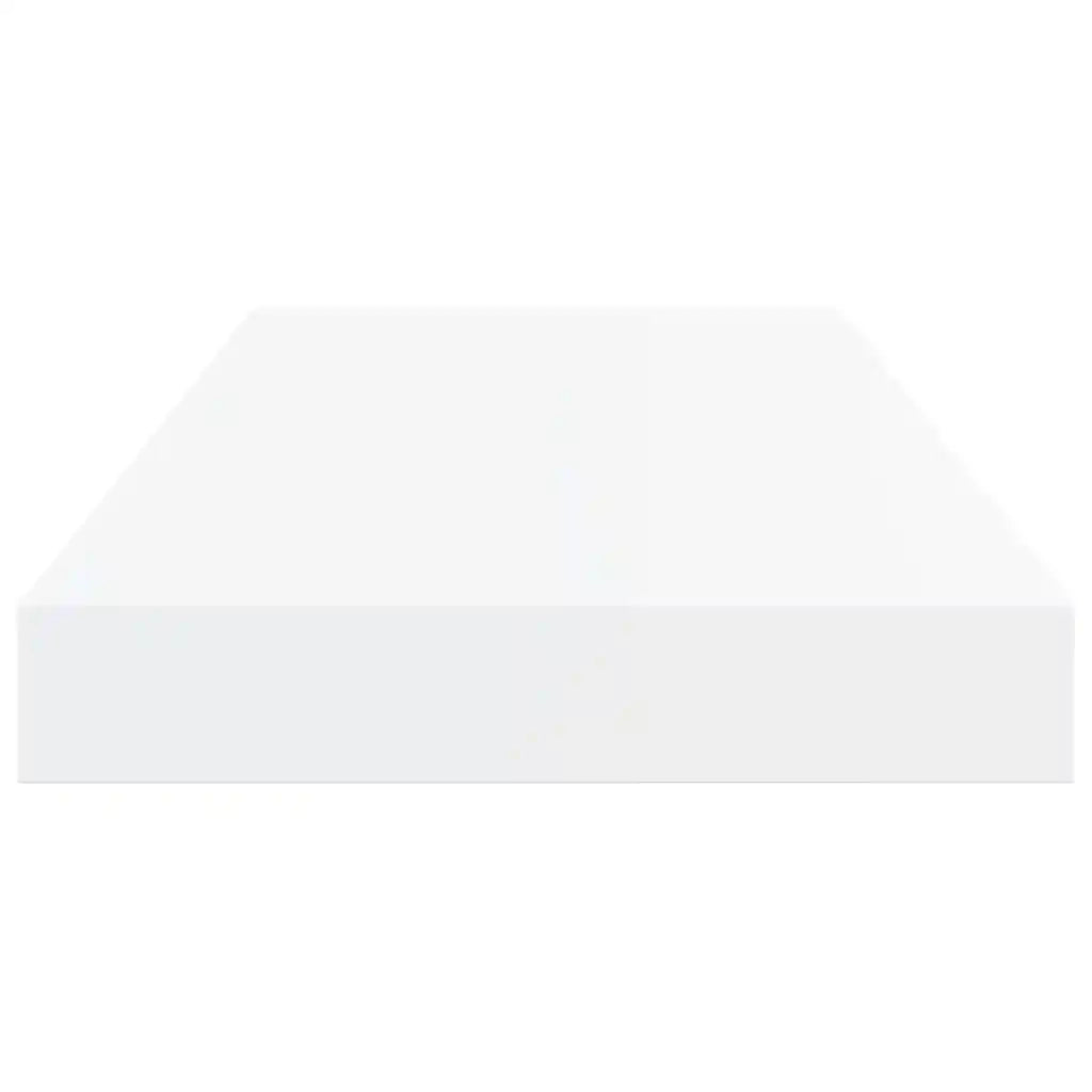 2 pz Scaffali a Parete | Ripiano a parete | Mensole a Parete Bianco Lucido 50x23x3,8 cm in MDF