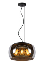 Sospensione OLIVIA vetro fumé nero 3xE27 40W Lucide