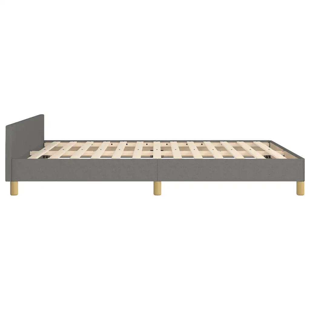 Giroletto senza Materasso Grigio Scuro 140x190 cm Tessuto 347408