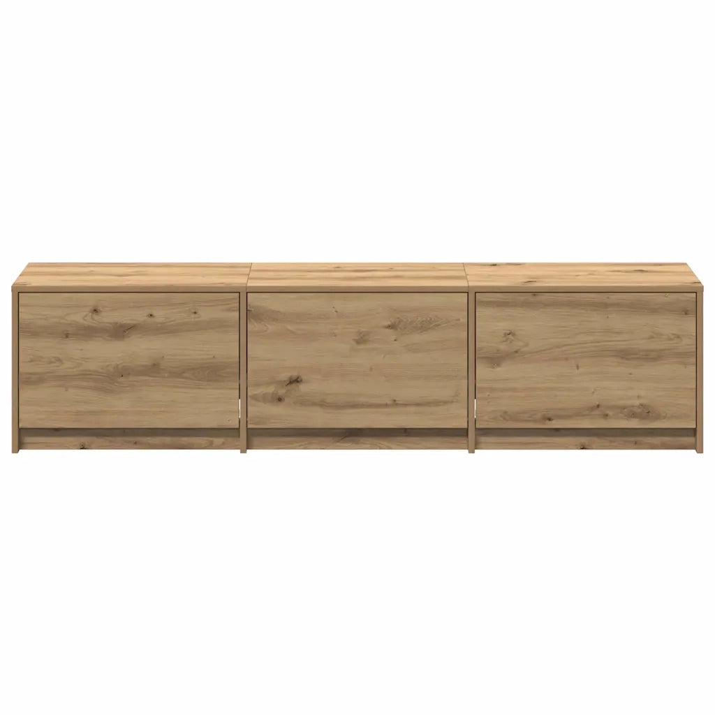 Mobile TV con LED Rovere Artigianale 165 x 34 x 40 cm 3418720