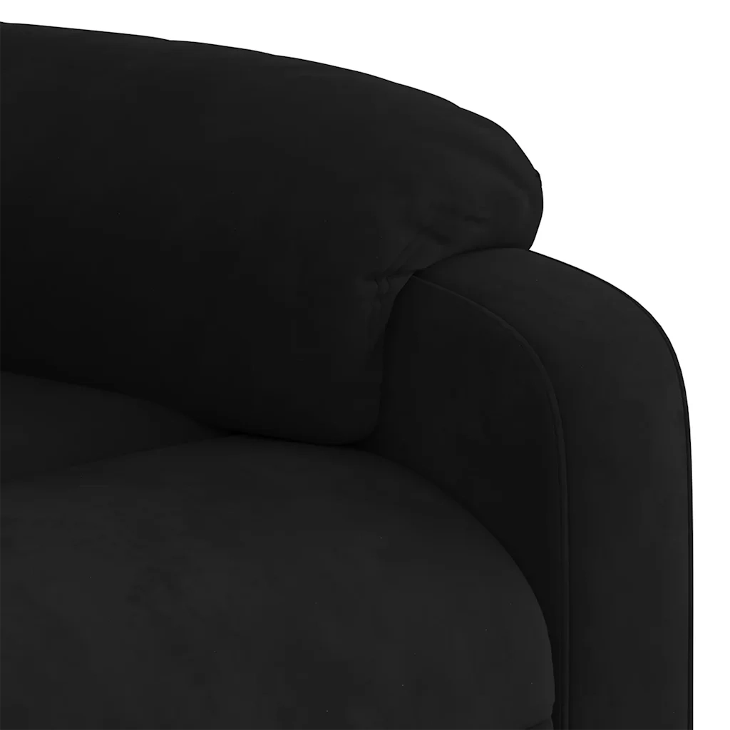 Divano Sedia-Poltrona reclinabile massaggiante in Velluto Nero 641948