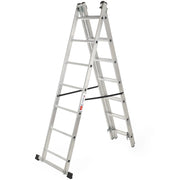 Scala universale in alluminio KADAX 3x7 pieghevole a doppia faccia, robusta + gancio