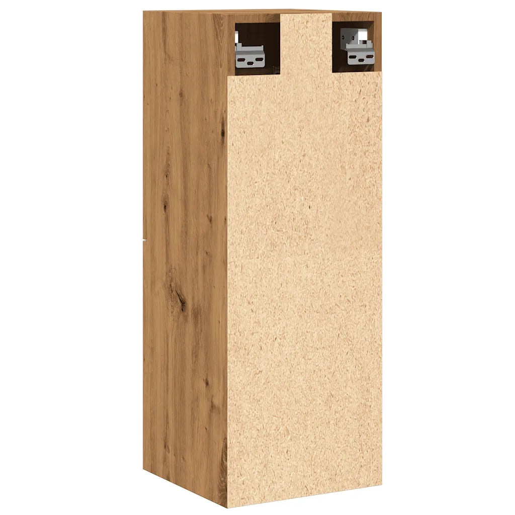 vidaXL Mobile Pensile Bagno Rovere Artigianale 30x30x80cm Truciolato