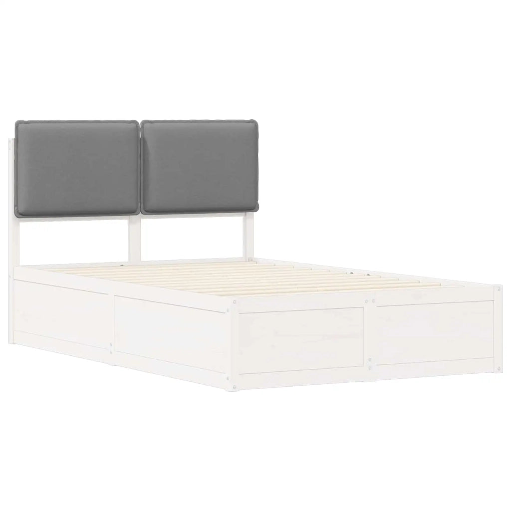 Letto con Testiera Rivestita Grigio chiaro 120 x 200 cm