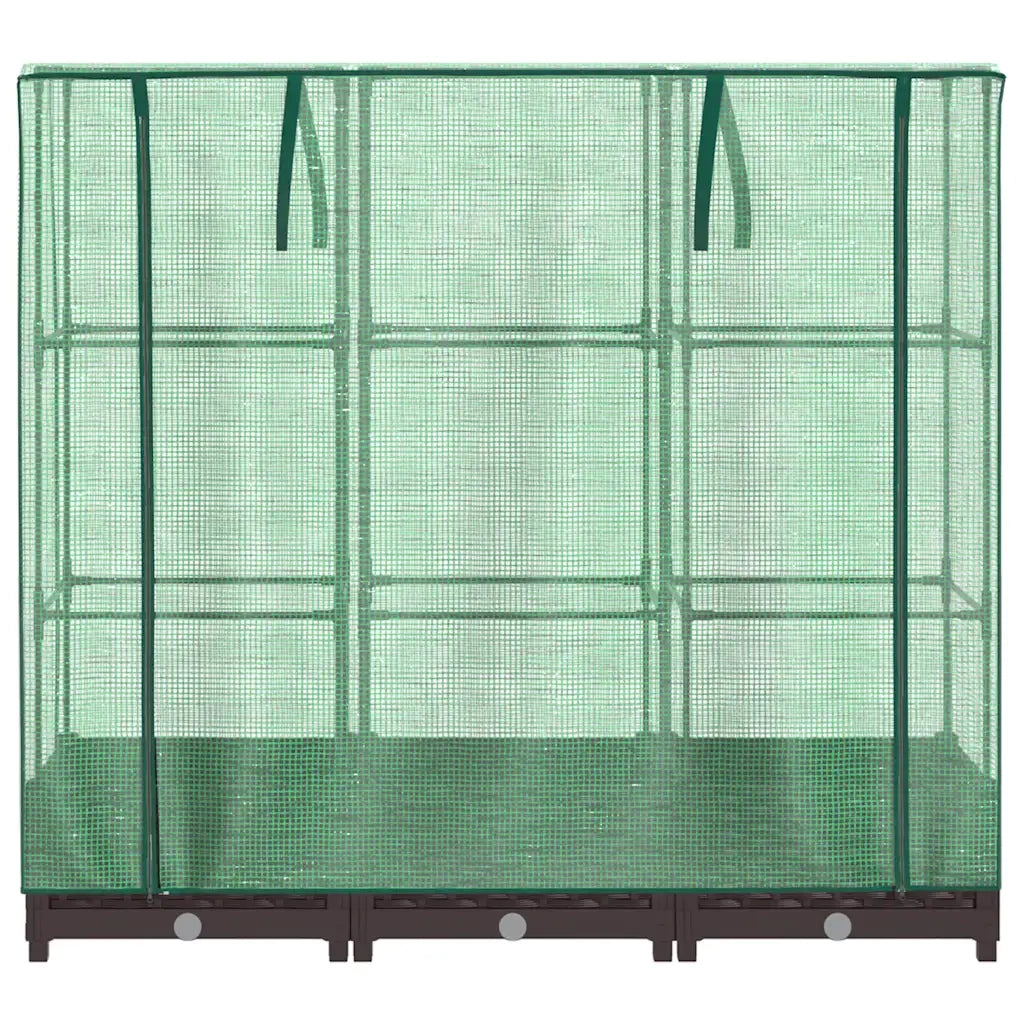 Letto Rialzato con Copertura Serra Effetto Rattan 120x40x123 cm 4015797