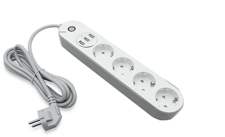 SMART-POWER-SC4USB3 ADATTATORE MULTIPRESA Wi-Fi 4 SCHUKO 3 USB 1000-2400W 10A INPUT 100-240V Wi-Fi 2.4GHz
