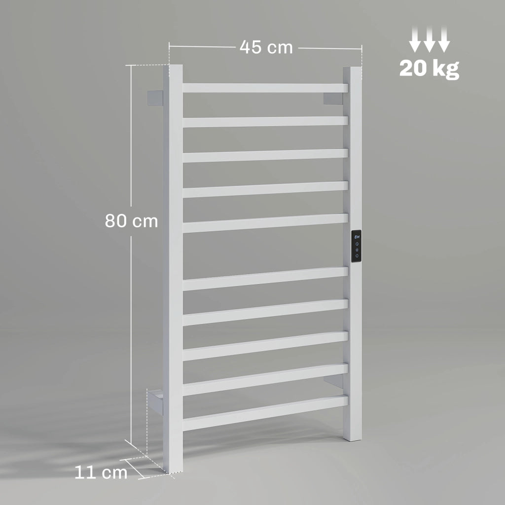 Portasciugamani Elettrico a Parete ¨C Zephmum ¨C Bianco 45x11x80 cm